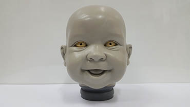 Wax head sculpture