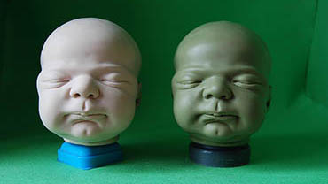 Resin head mould and wax head mould