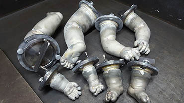 Nickel electroformed and machined legs and arms moulds